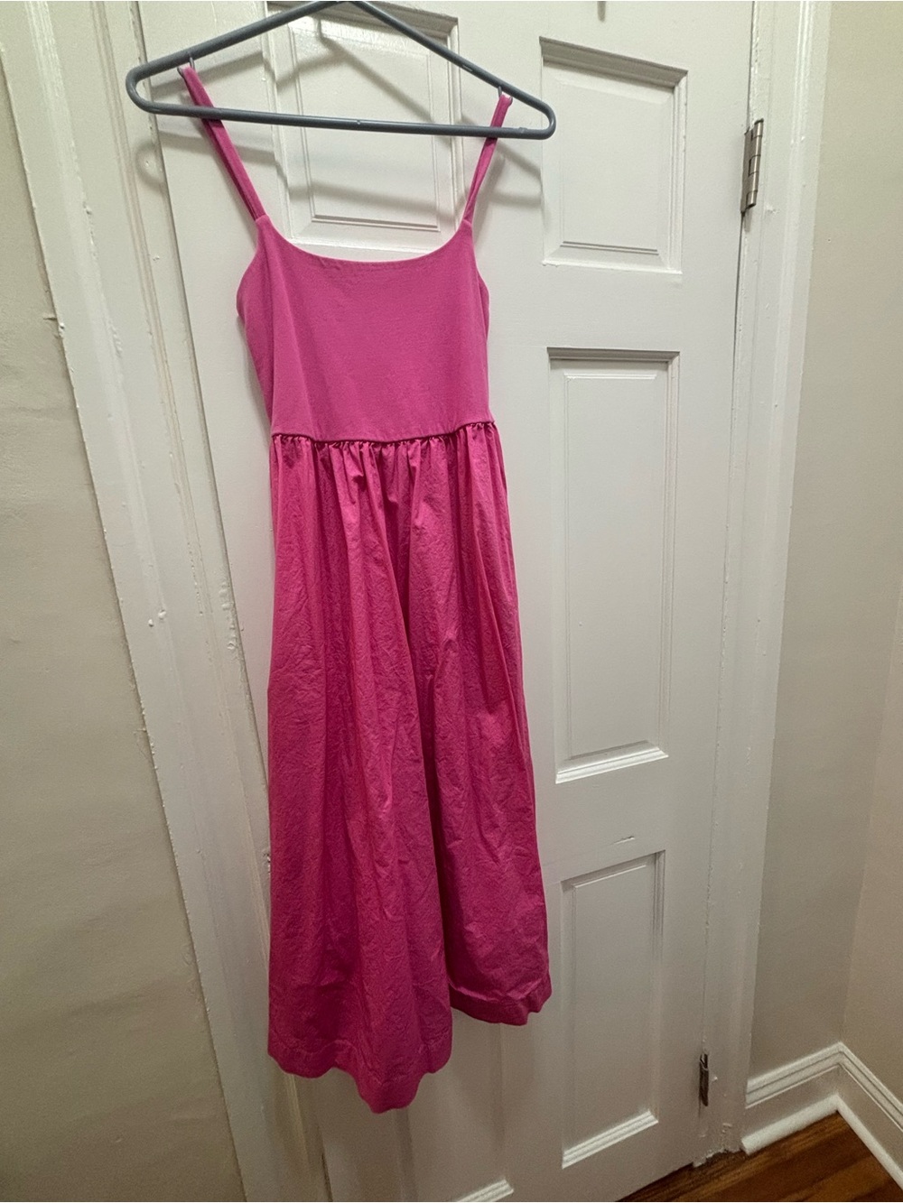 Old Navy Hot Pink Spaghetti Strap Midi Dress